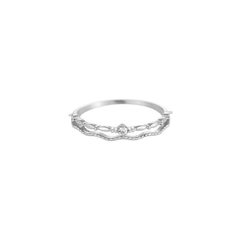 Harris Wave Edelstahl Ring Silber