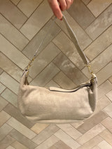 Velours Shoulder Bag Beige