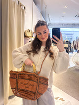 Geflochtener Bast-Shopper Rost