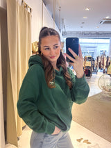 Miravet Oversized Hoodie Washed Solid Green