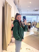 Miravet Oversized Hoodie Washed Solid Green