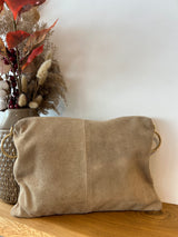 Eckige Schultertasche Taupe