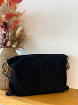Eckige Schultertasche Schwarz