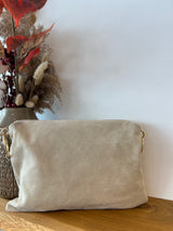Eckige Schultertasche Beige