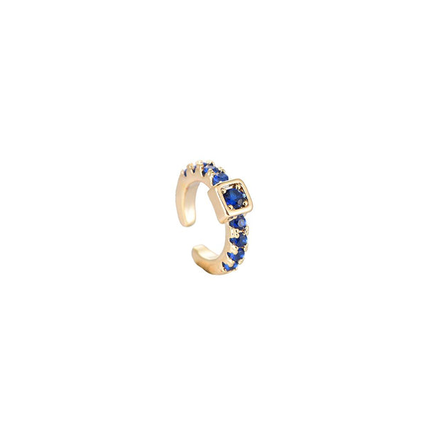 Middle Square Vergoldeter Earcuff Gold/Blau