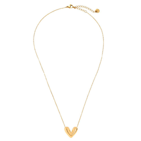 Glory Heart Edelstahl Halskette Gold