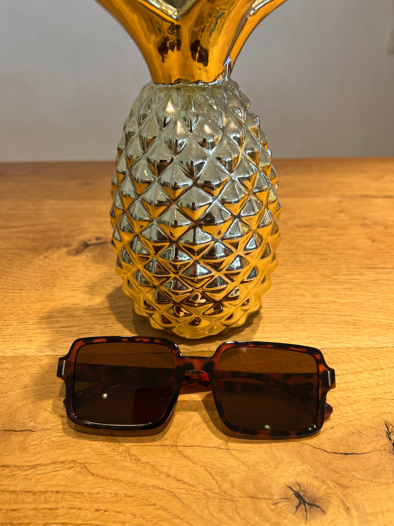 Große Sonnenbrille Eckig Leo Camel