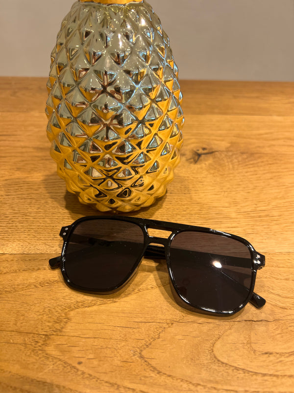 Sonnenbrille Eckig Schwarz