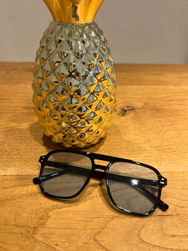 Piloten Sonnenbrille Schwarz/Hellblau