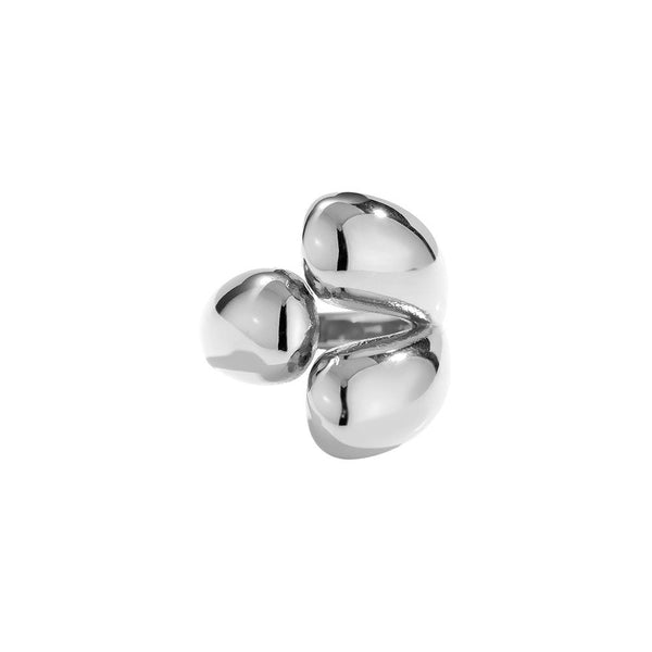 Three Drops Edelstahl Ring Silber