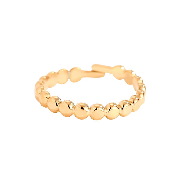 Chained Beans Edelstahl Ring Gold
