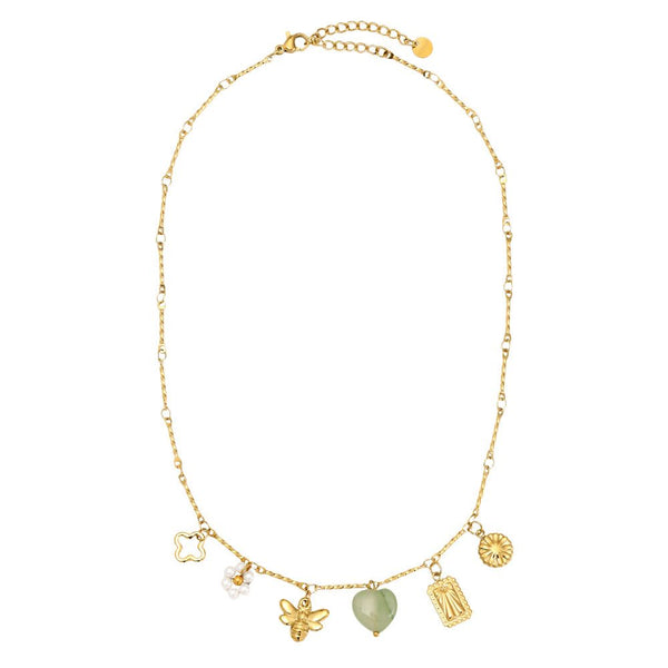 Many Perfect Charms Edelstahl Halskette Gold