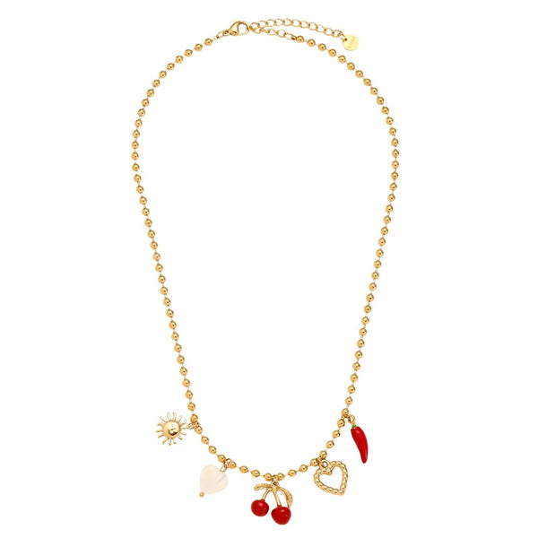 Many Perfect Charms Edelstahl Halskette Gold