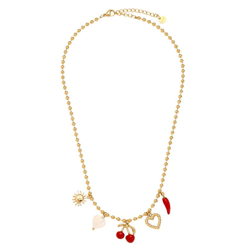 Many Perfect Charms Edelstahl Halskette Gold