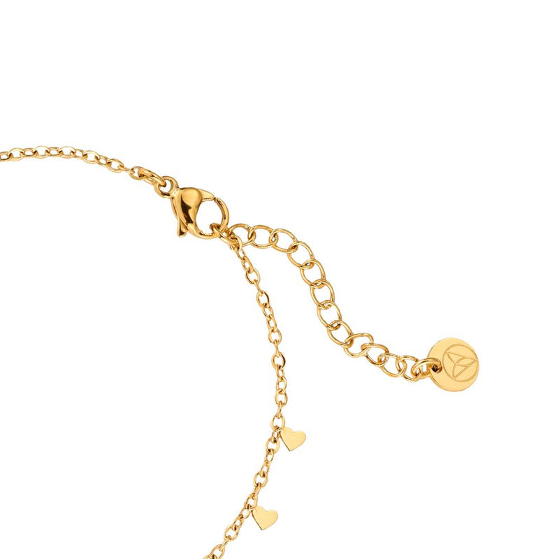 Mini Hearts Edelstahl Armband Gold