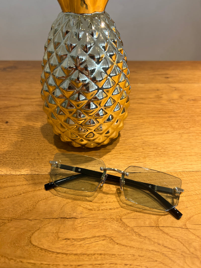 Schmale Sonnenbrille Hellblau