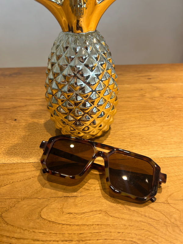 Piloten Sonnenbrille Leo Camel/Braun