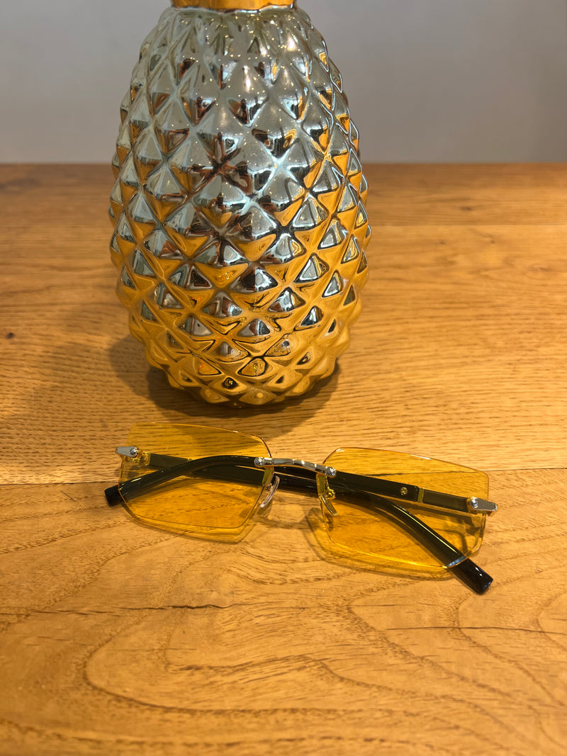 Schmale Sonnenbrille Gelb