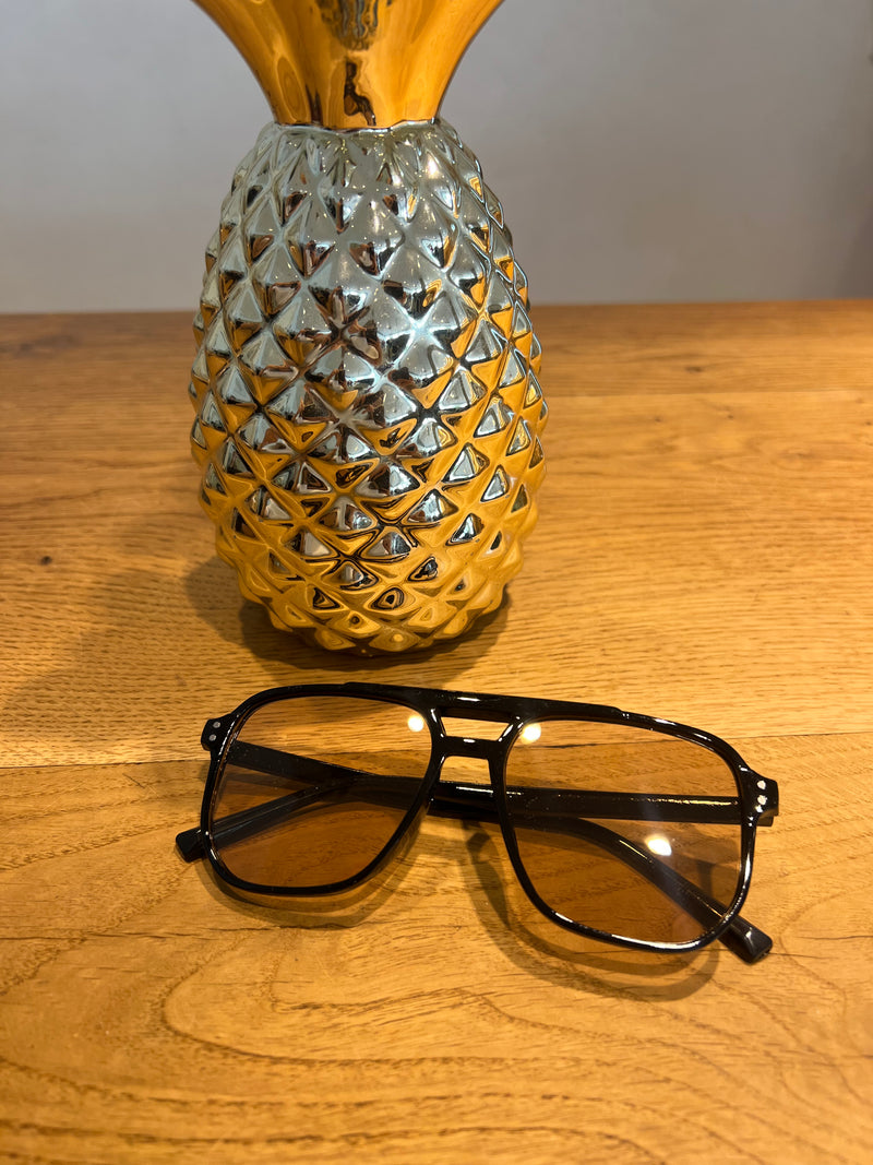 Piloten Sonnenbrille Schwarz/Hellbraun