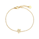 Sweet Diamond Flower Edelstahl Armkette Gold