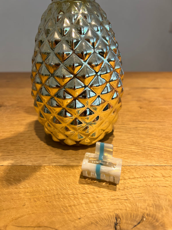Mini Haarklammer Beige/Blau