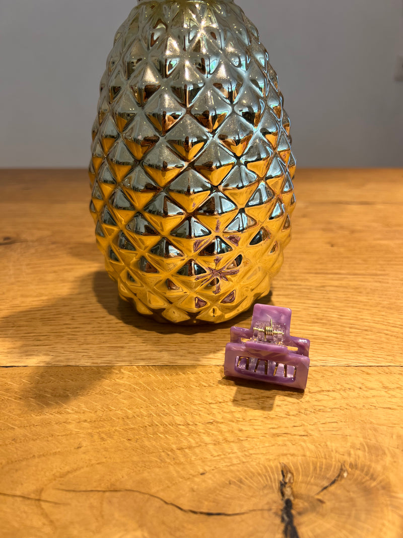 Mini Haarklammer Lila Shiny