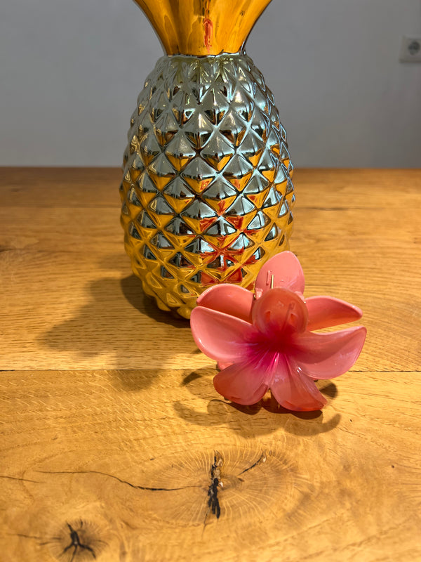 Haarklammer Blume Rosa