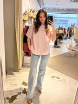 Miravet Heavy Oversized Tee Washed Powder Pink