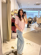 Miravet Heavy Oversized Tee Washed Powder Pink