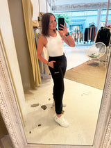 Villa High Waist Sweat Pants Black White Gum