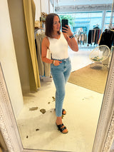 Mom Jeans Classic Washed Blue