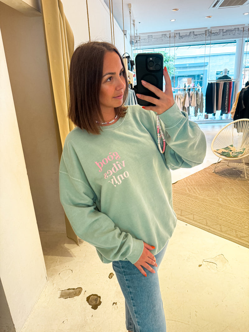 Good Vibes Only Crew Neck Mint