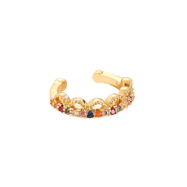 Great Mini Diamonds Vergoldete Ear-Cuffs Gold/Bunt