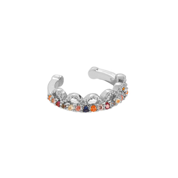 Great Mini Diamonds Vergoldete Ear-Cuffs Silber