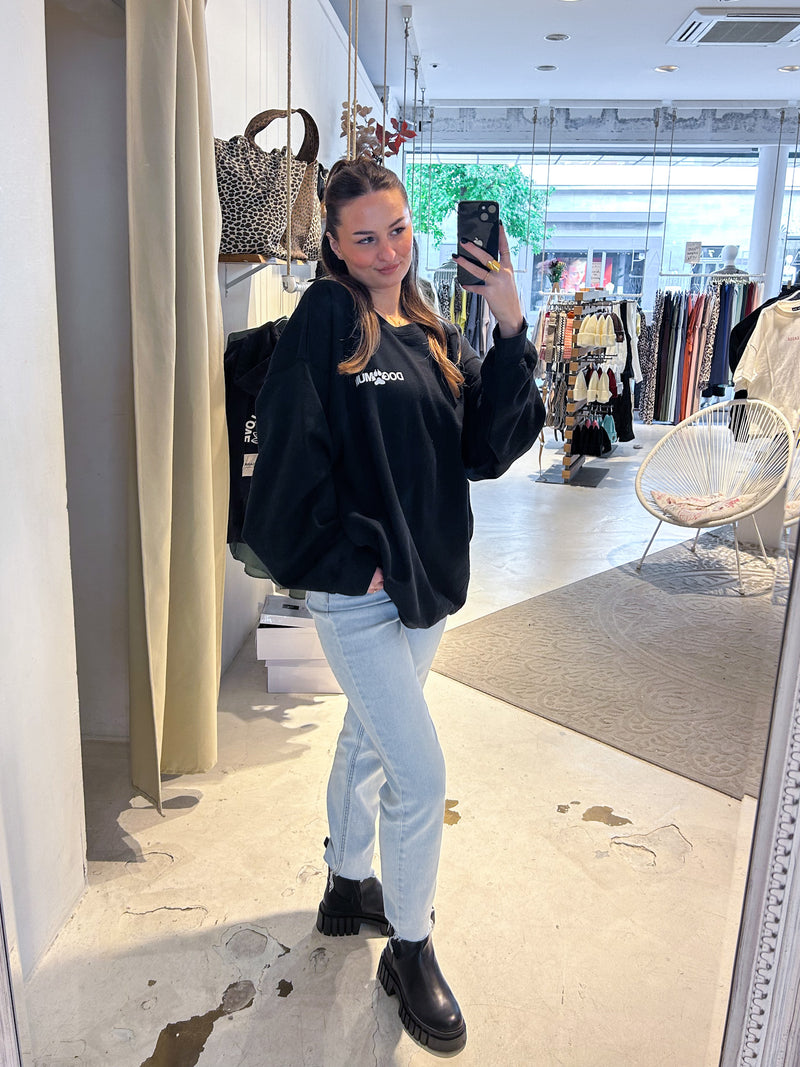 Dog Mum Crew Neck Schwarz