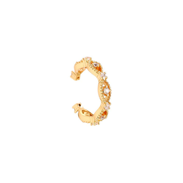 Mini Diamonds Eyes Vergoldete Ear-Cuffs Gold/Bunt