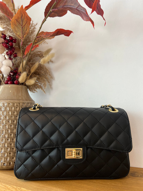 Große Rauten Bag Schwarz
