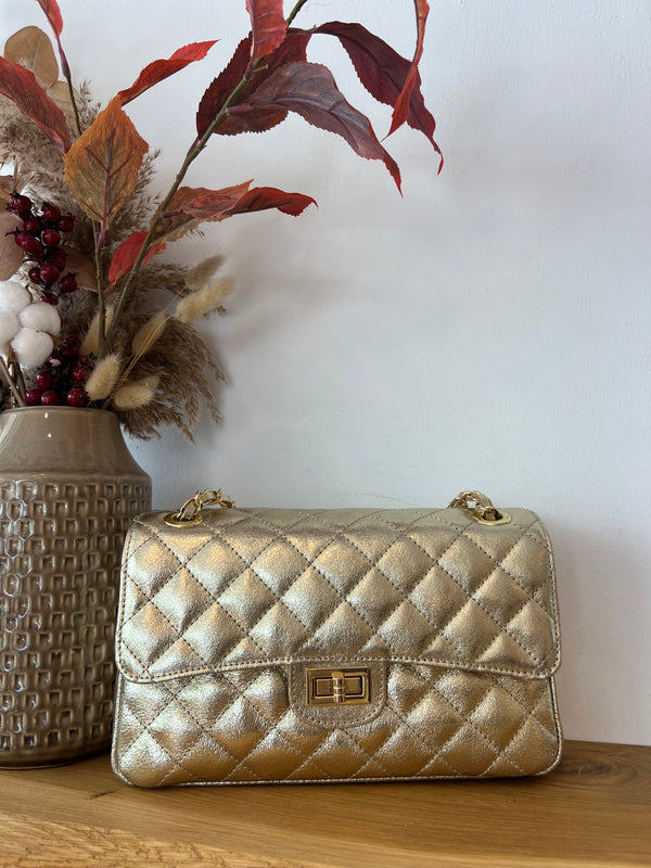 Große Rauten Bag Gold - Metallic