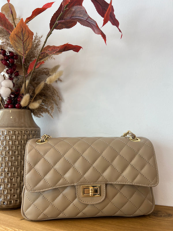 Große Rauten Bag Taupe