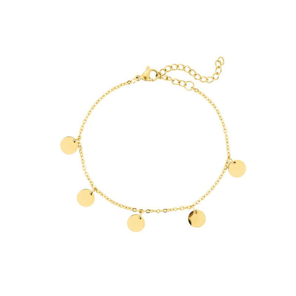 Plättchen Edelstahl-Armband Gold