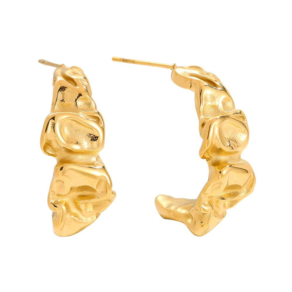 Pretty Hoop Edelstahl Ohrringe Gold