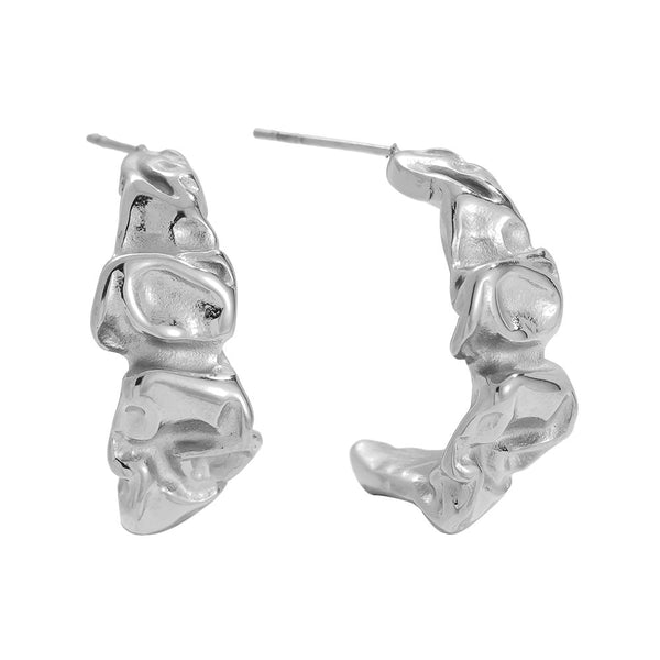 Pretty Hoop Edelstahl Ohrringe Silber