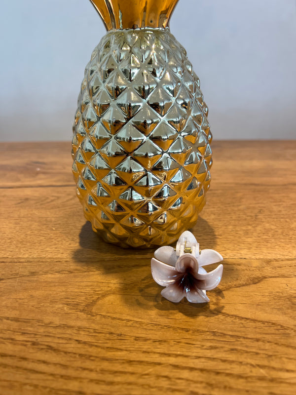 Mini Haarklammer Blume Braun