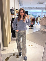 Strickpullover mit V-Ausschnitt Dunkelgrau