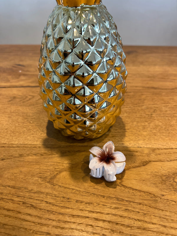 Mini Haarklammer Blume Braun