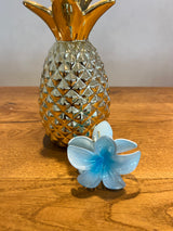 Haarklammer Blume Hellblau