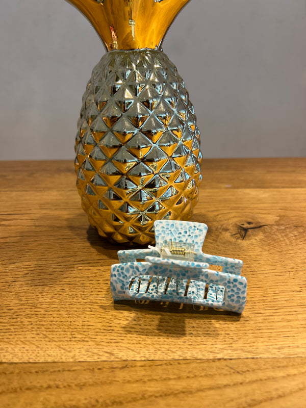 Mittlere Haarklammer Mosaik Hellblau