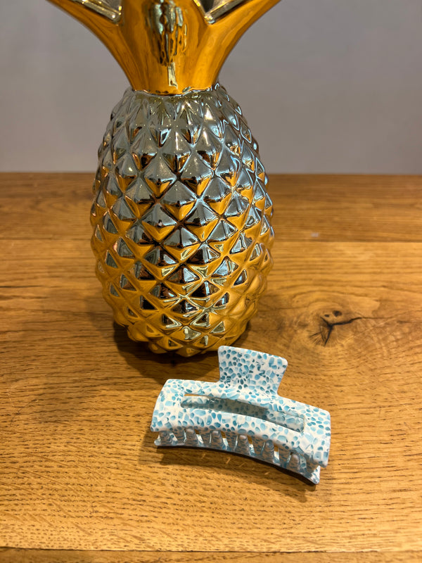 Mittlere Haarklammer Mosaik Hellblau
