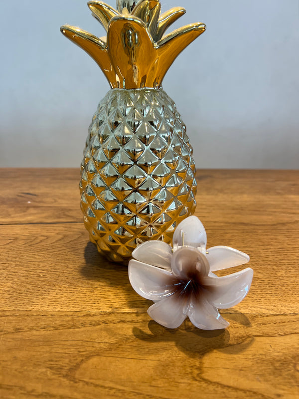 Haarklammer Blume Braun