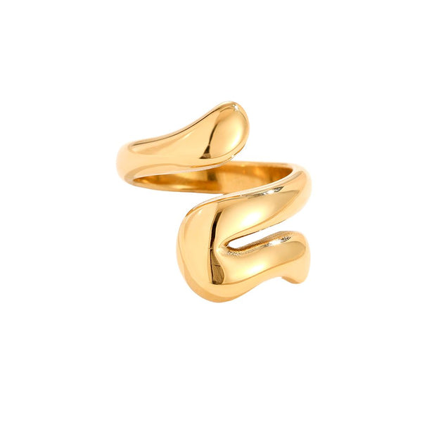 Dick Line Edelstahl Ring Gold